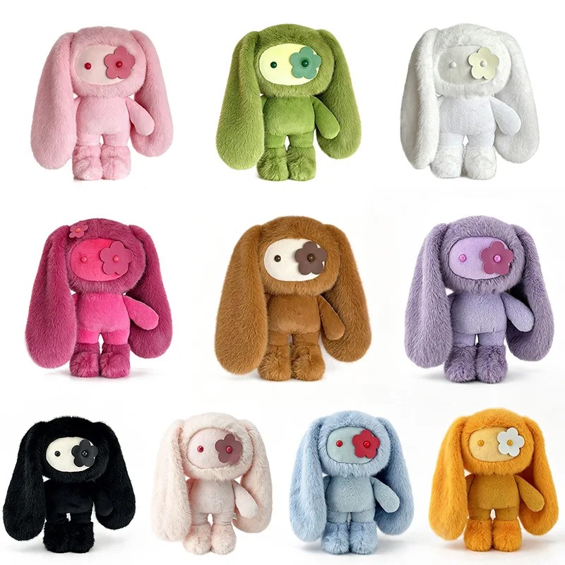 Home Decor Company - ตุ๊กตากระต่ายจูจูน่ารัก ขนาด 30 ซม. ตุ๊กตากระต่ายตาดอกไม้ หูยาว