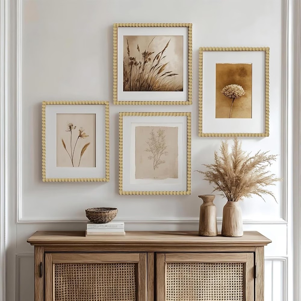 Home Decor Wall Molding - แผ่นไม้ตกแต่งลายลูกปัดสีไม้ ขนาด 10 ฟุต แบบลอกและติด สำหรับผนัง