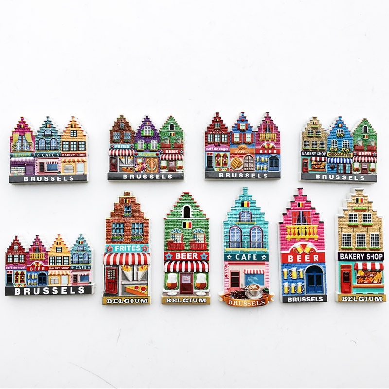 Home Decor Netherlands - บ้านเนเธอร์แลนด์ UV การพิมพ์เรซิ่นแม่เหล็กตู้เย็นของที่ระลึกแม่เหล็กตู้เย็นสติกเกอร์คอลเลกชันหัตถกรรมของขวัญตกแต่งบ้าน