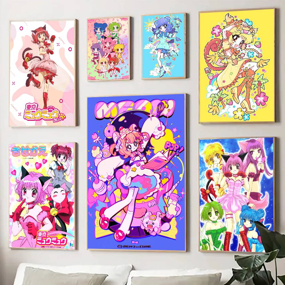 Home Decor Tokyo - โปสเตอร์อนิเมะ Tokyo Mew Mew สำหรับห้องนั่งเล่น บาร์