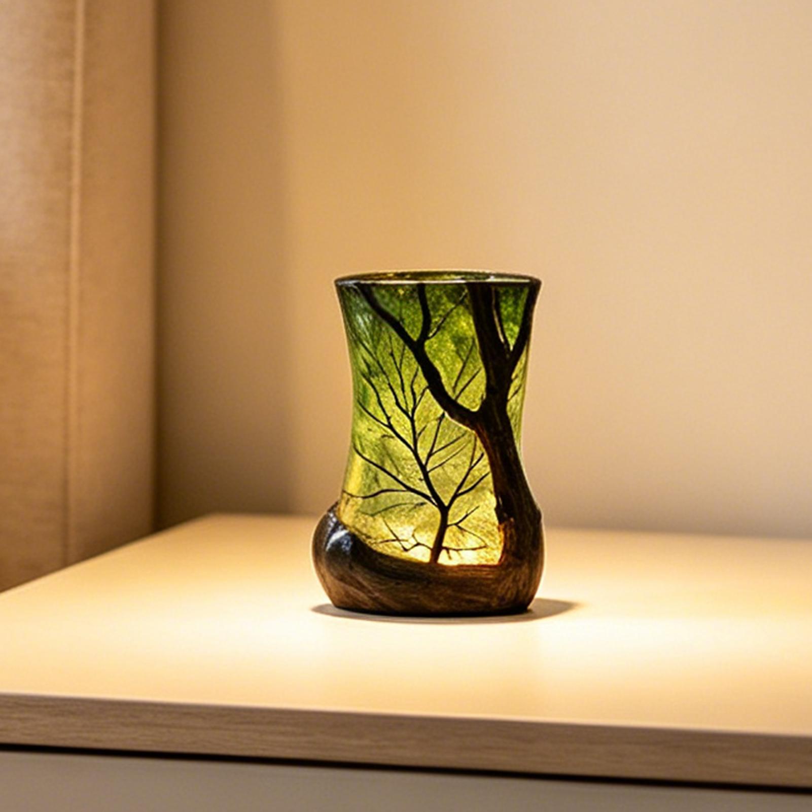 Home Decor Lighting - โคมไฟตั้งโต๊ะข้างเตียง ไฟกลางคืนลายป่า ไฟตกแต่งสร้างบรรยากาศ สำหรับบ้าน สำนักงาน ห้องนอน