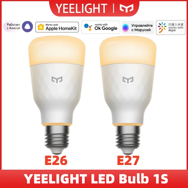 Yeelight Light Smart Bulb - ยีไลท์หลอดไฟ LED 1S E26/E27 แสงอุ่นปรับความสว่างอินเตอร์เน็ตไร้สายการควบคุมด้วยเสียงสมาร์ทสำหรับโฮมคิท มิโฮมกูเกิล