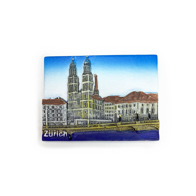 Home Decor Zurich - แม่เหล็กติดตู้เย็นเรซิ่น 3 มิติ ของที่ระลึกตกแต่งบ้าน ซูร์ชิ ประเทศสวิตเซอร์แลนด์