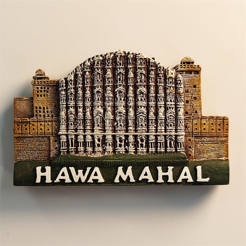 Home Decor Jaipur - แม่เหล็กติดตู้เย็นเรซิ่นรูปของที่ระลึกสถานที่สำคัญชื่อดังของเมืองชัยปุระในอินเดีย 