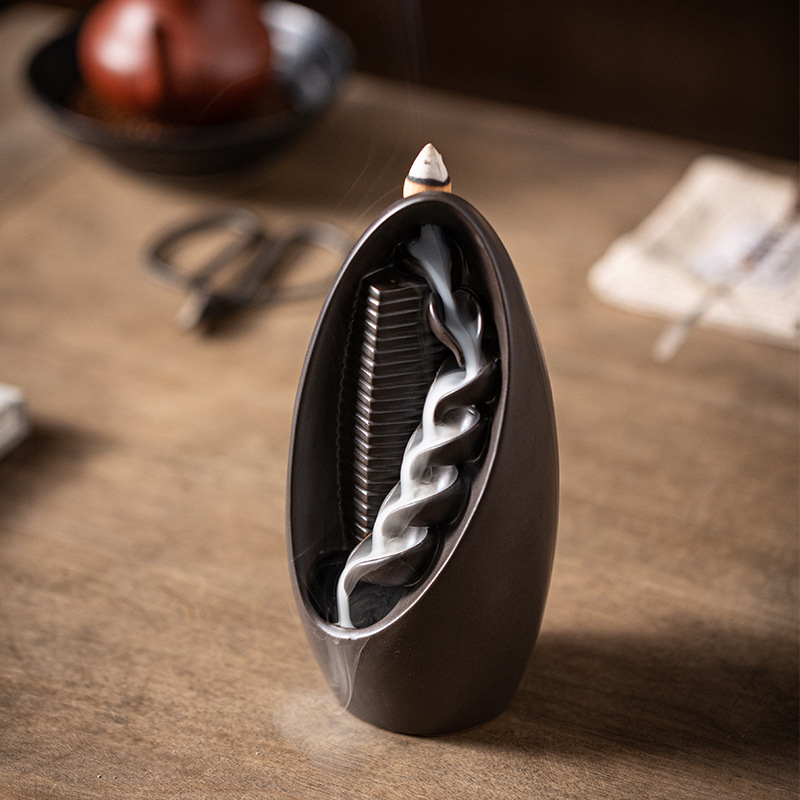 ที่จุดกำยานรูปใบบัวทรายสีม่วงน - Home Decor From Clay บทวิจารณ์และราคา