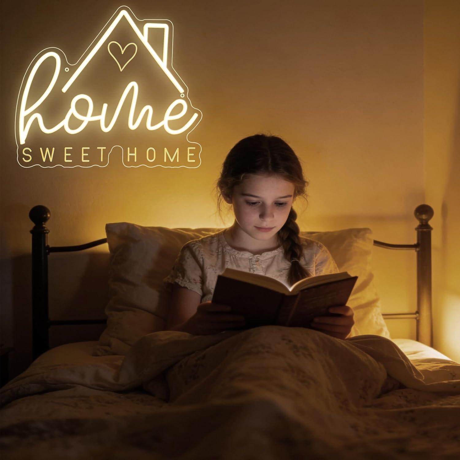 ป้ายไฟนีออน Sweet Home ไฟ LED  - Home Decor Lighting บทวิจารณ์และราคา