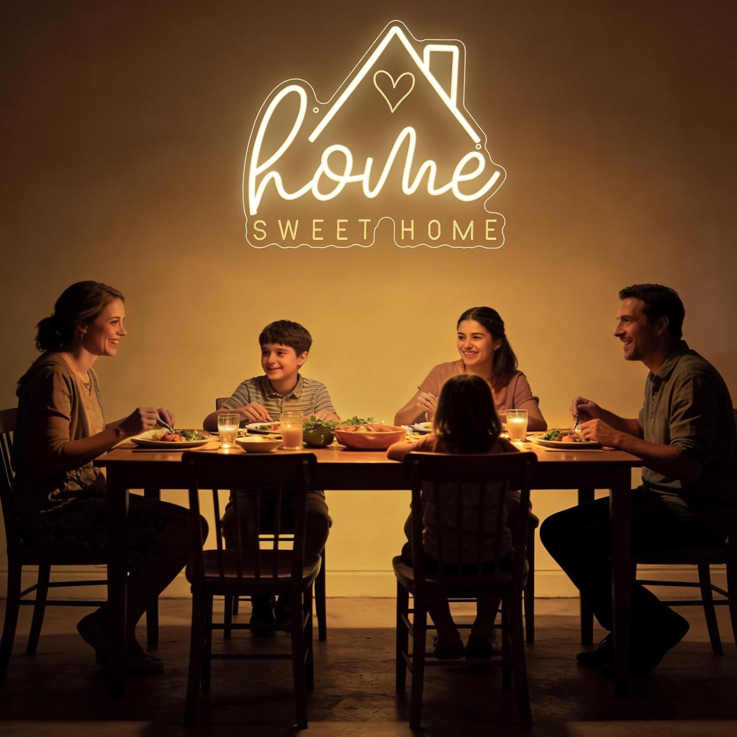 ป้ายไฟนีออน Sweet Home ไฟ LED  - Home Decor Lighting บทวิจารณ์และราคา