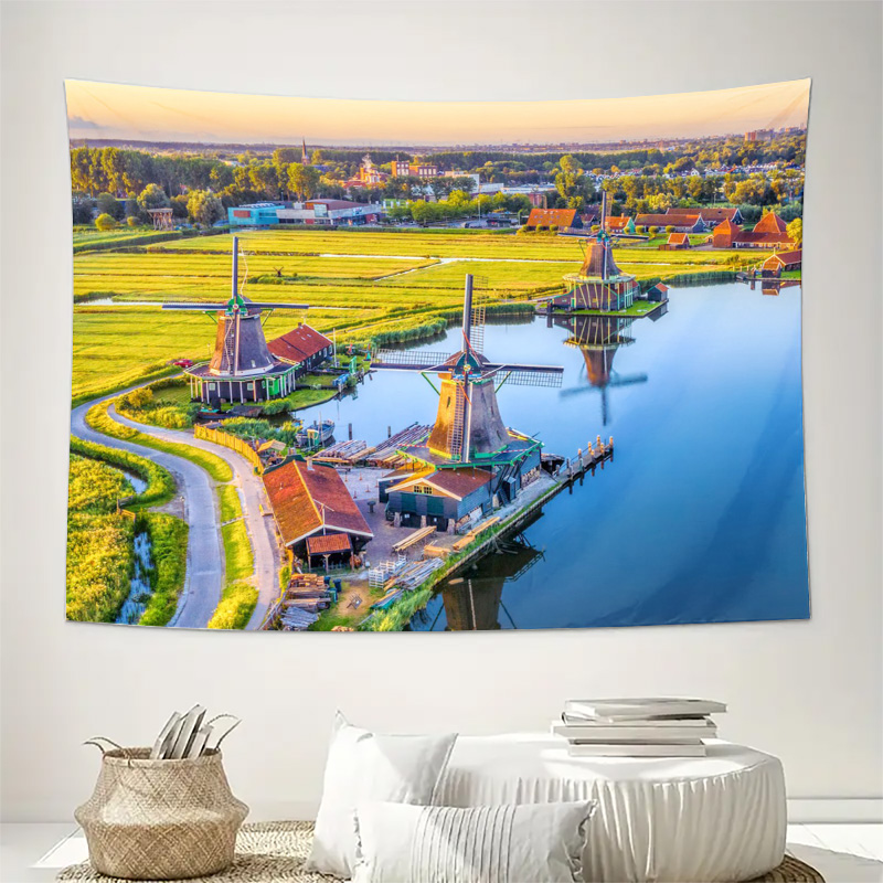 ผ้าแขวนผนังลายกังหันลมโบฮีเมีย - Home Decor Netherlands บทวิจารณ์และราคา