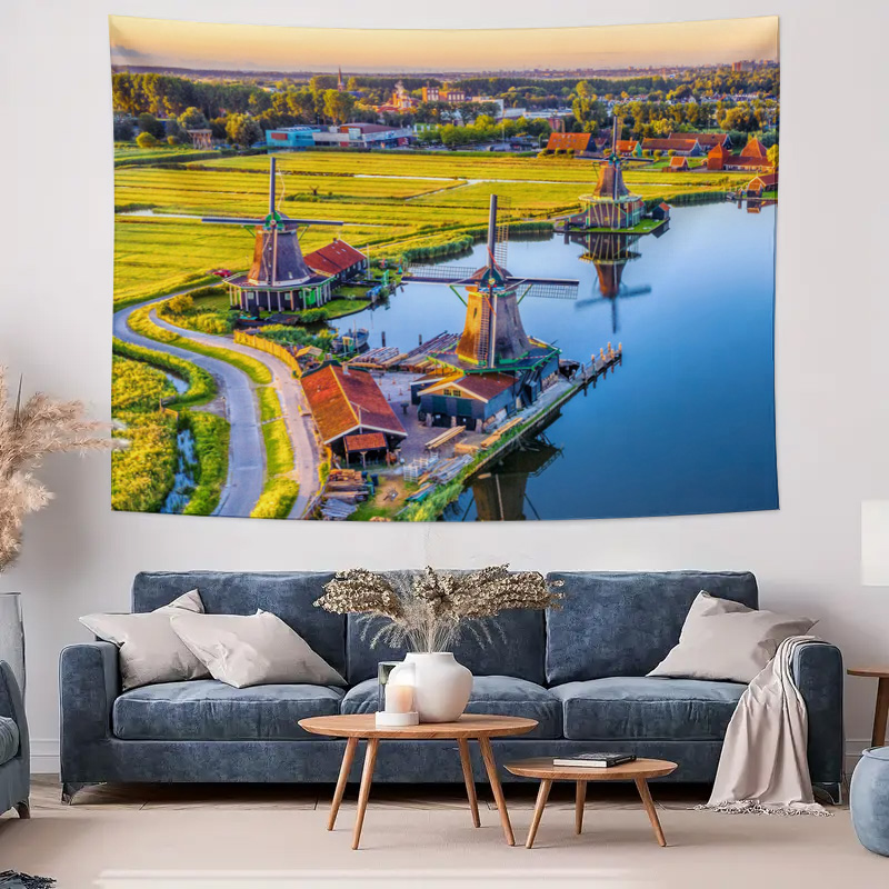 ผ้าแขวนผนังลายกังหันลมโบฮีเมีย - Home Decor Netherlands บทวิจารณ์และราคา