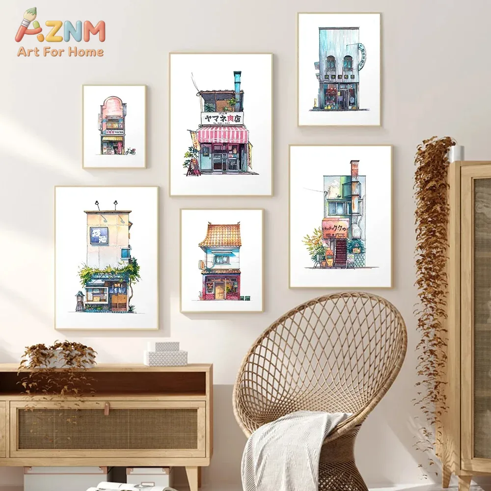 AZNM ภาพวาดสีน้ำสไตล์ญี่ปุ่นสำ - Home Decor Tokyo บทวิจารณ์และราคา