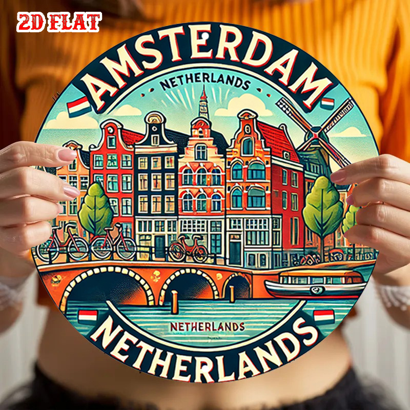 งานศิลปะติดผนังโลหะทรงกลม 2 มิ - Home Decor Netherlands บทวิจารณ์และราคา