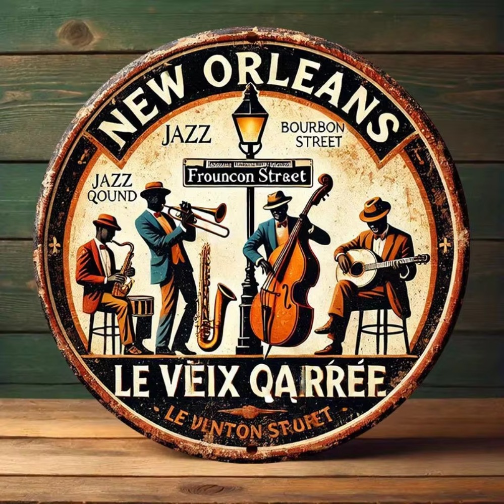 ป้าย 2D แบนราบ “วงดนตรีแจ๊สนิว - Home Decor New Orleans บทวิจารณ์และราคา