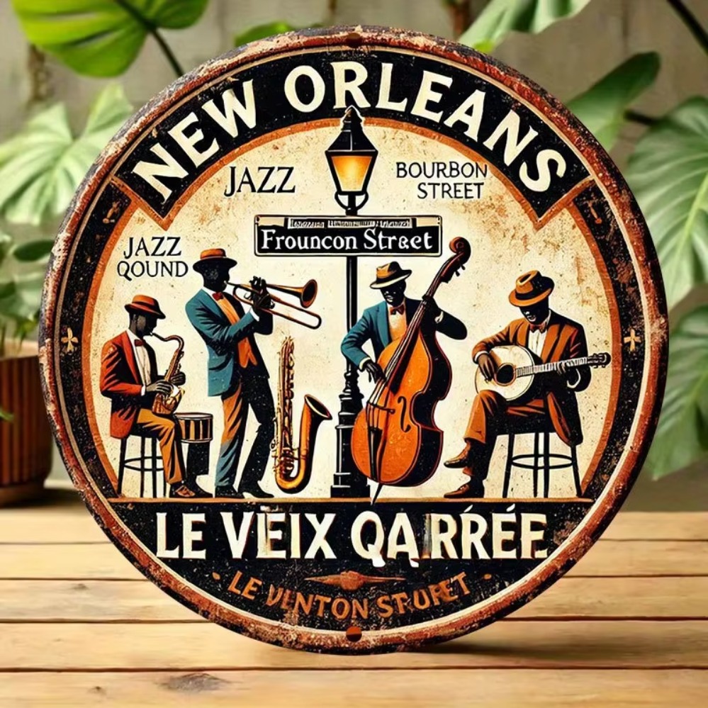 ป้าย 2D แบนราบ “วงดนตรีแจ๊สนิว - Home Decor New Orleans บทวิจารณ์และราคา