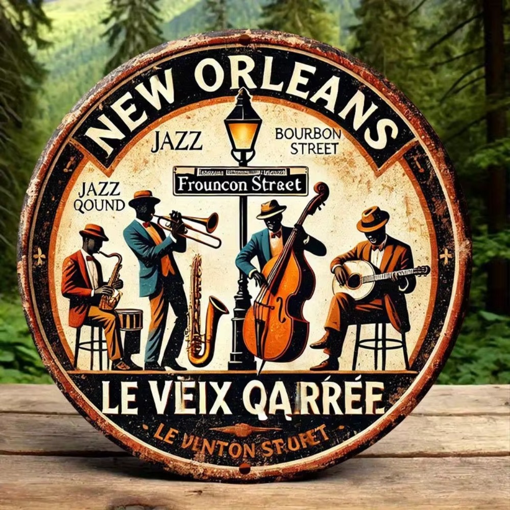 ป้าย 2D แบนราบ “วงดนตรีแจ๊สนิว - Home Decor New Orleans บทวิจารณ์และราคา