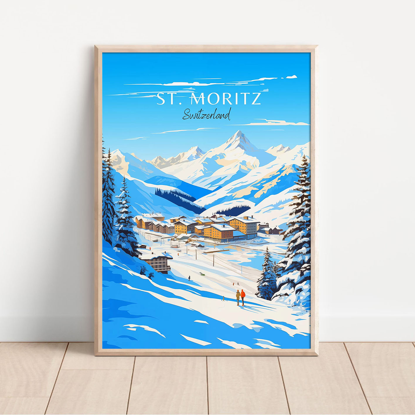ภาพวาดทิวทัศน์ฤดูหนาวเทือกเขาแ - Home Decor Zurich บทวิจารณ์และราคา