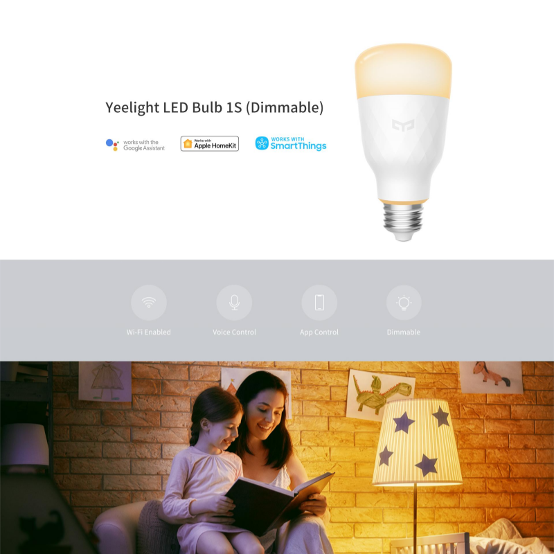 ยีไลท์หลอดไฟ LED 1S E26/E27 แส - Yeelight Light Smart Bulb บทวิจารณ์และราคา