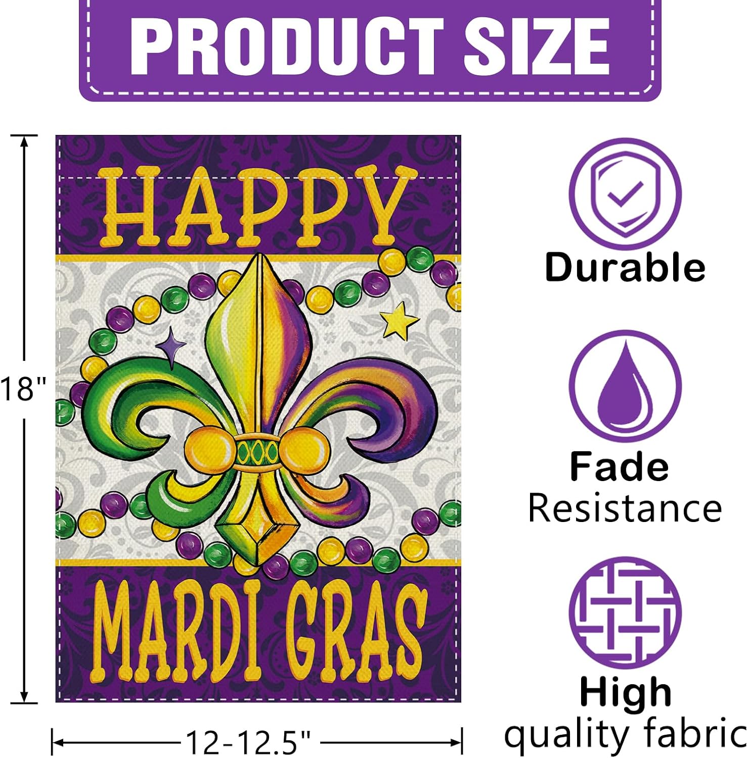 ธงตกแต่งสวนลายดอกเฟลอร์ เดอ ลิ - Home Decor New Orleans บทวิจารณ์และราคา