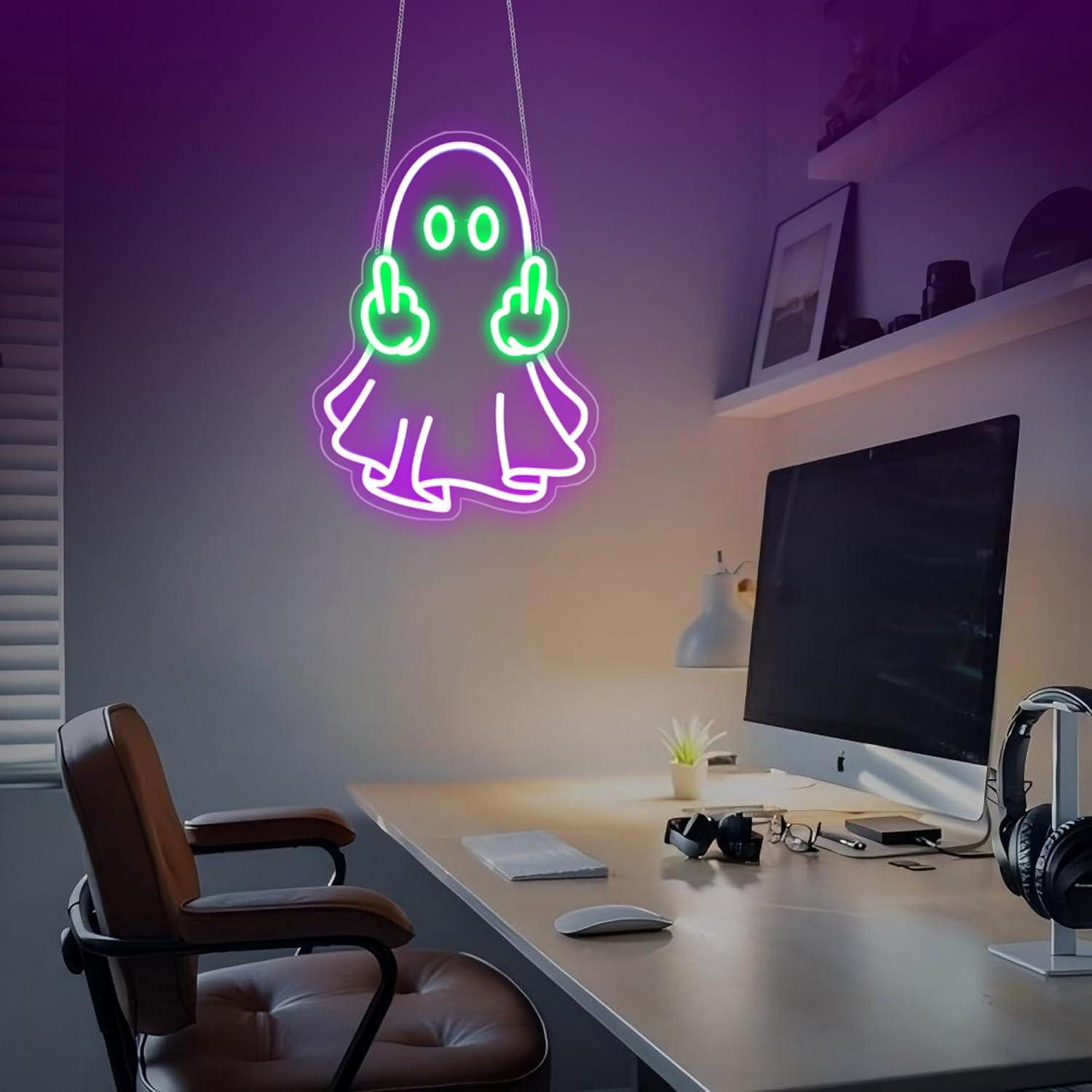 ป้ายไฟนีออนรูปผี ใช้พลังงานจาก - Home Decor Lighting บทวิจารณ์และราคา
