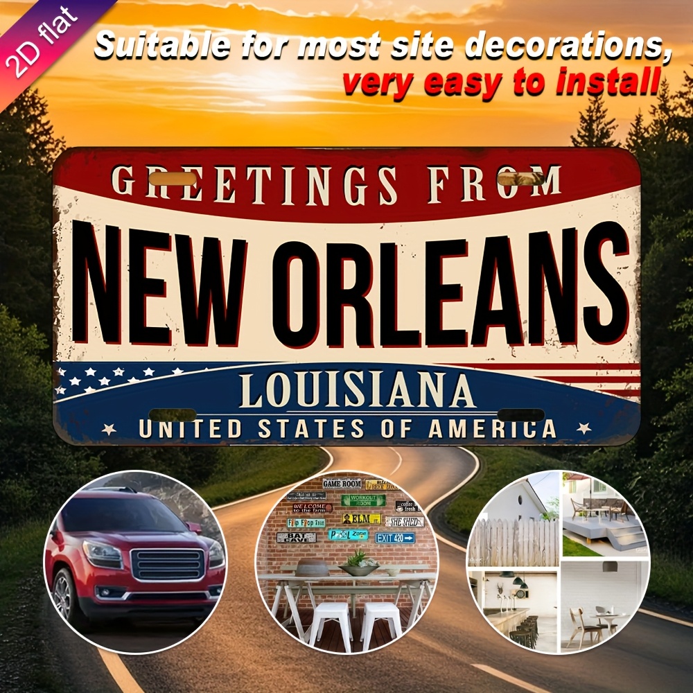 ป้ายตกแต่งผนังอะลูมิเนียม - ป้ - Home Decor New Orleans บทวิจารณ์และราคา
