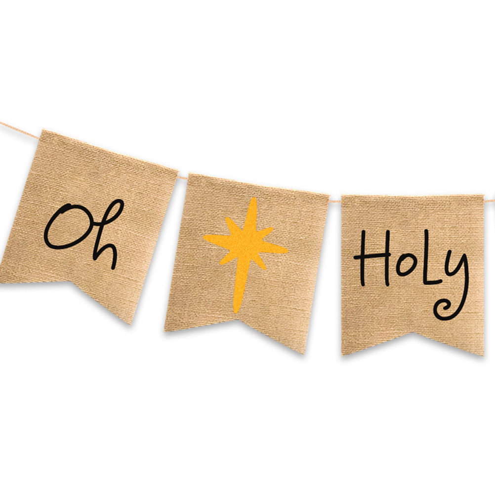 ป้ายแบนเนอร์ Oh-Holy-Night ผ้า - Home Decor Garland บทวิจารณ์และราคา