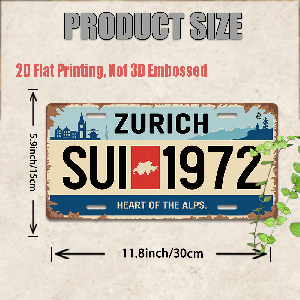 ป้าย AL - ป้ายโลหะวินเทจตกแต่ง - Home Decor Zurich บทวิจารณ์และราคา