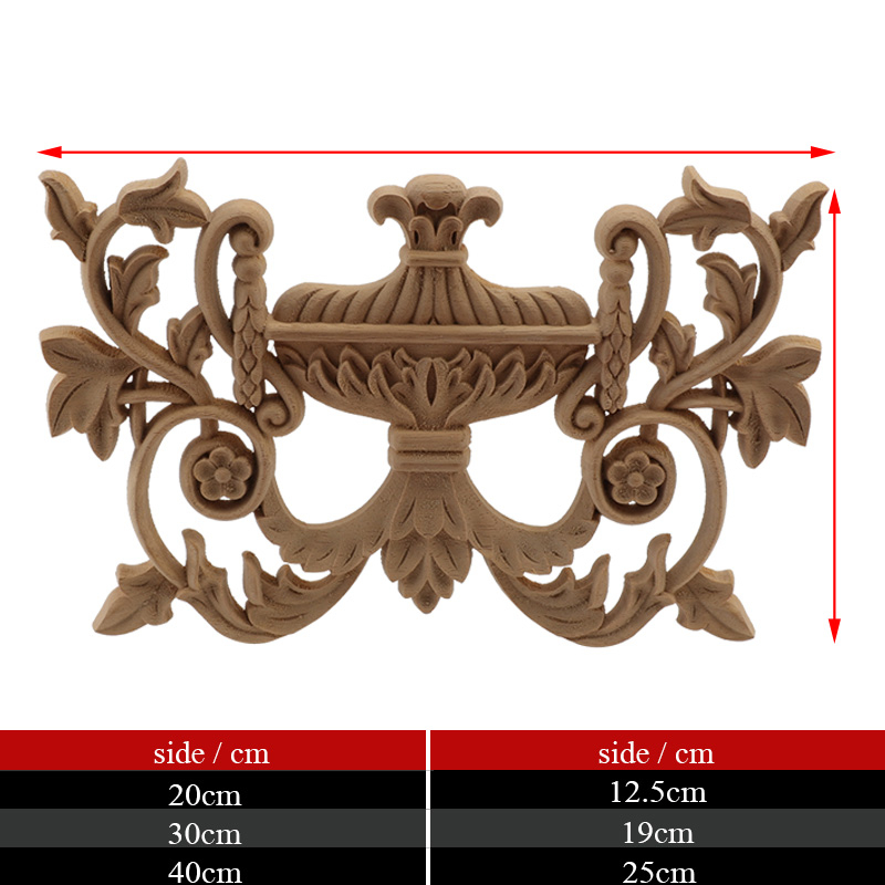 ผนังไม้แกะสลักAppliqueปั้นไม้ต - Home Decor Wall Molding บทวิจารณ์และราคา