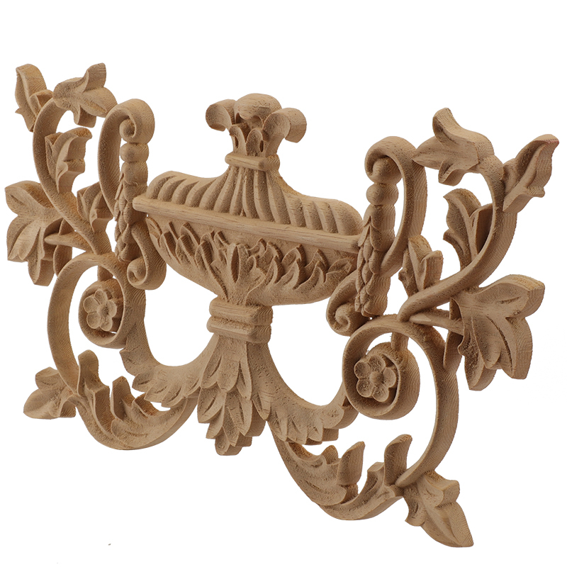 ผนังไม้แกะสลักAppliqueปั้นไม้ต - Home Decor Wall Molding บทวิจารณ์และราคา