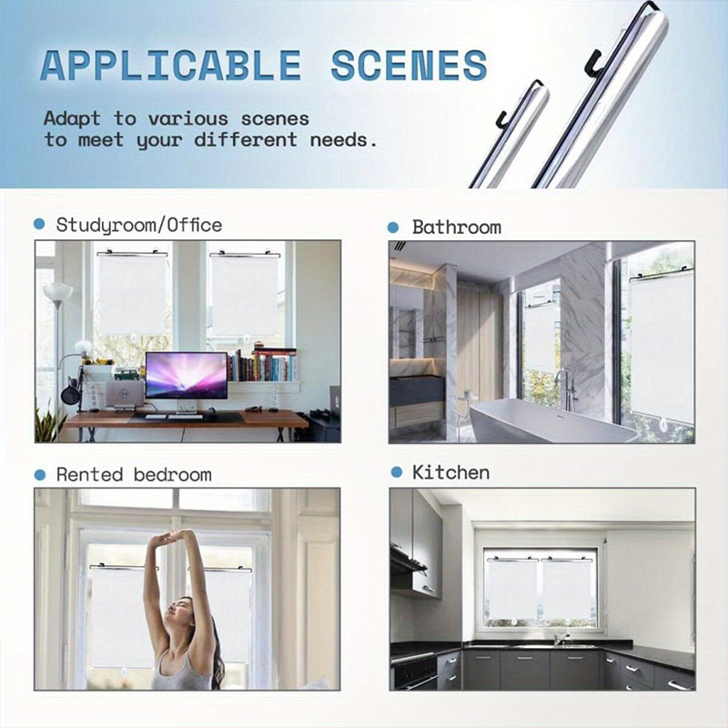 ลูกกลิ้งผ้าม่านหน้าต่างม่านม้ว - Home Decor Window Blinds บทวิจารณ์และราคา