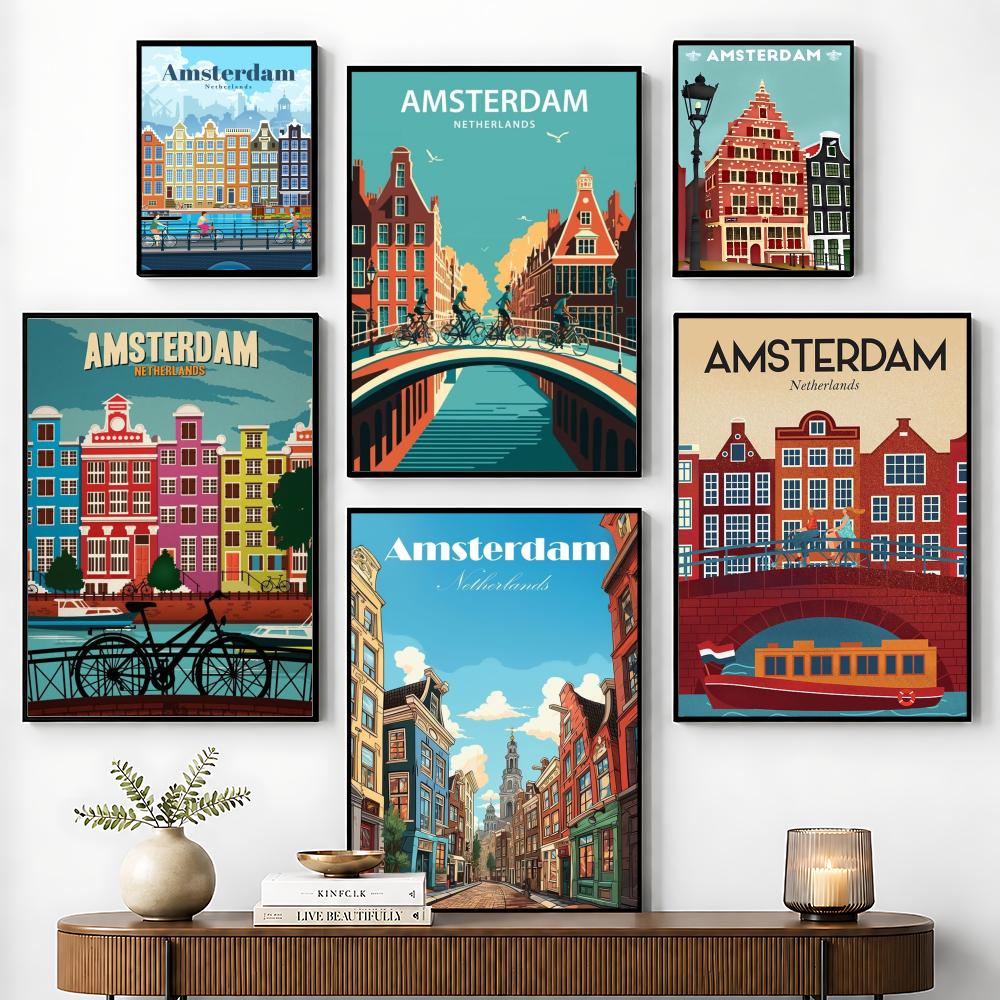อัมสเตอร์ดัม เนเธอร์แลนด์โปสเต - Home Decor Netherlands บทวิจารณ์และราคา