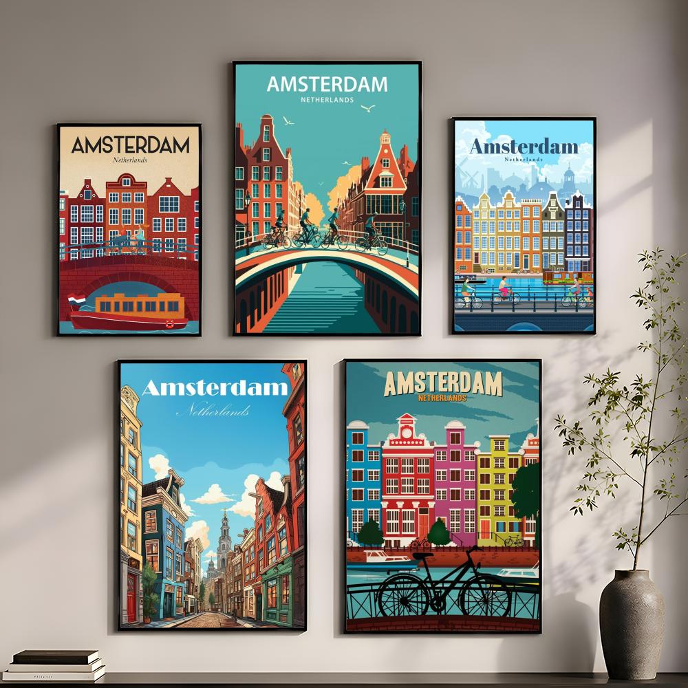 อัมสเตอร์ดัม เนเธอร์แลนด์โปสเต - Home Decor Netherlands บทวิจารณ์และราคา