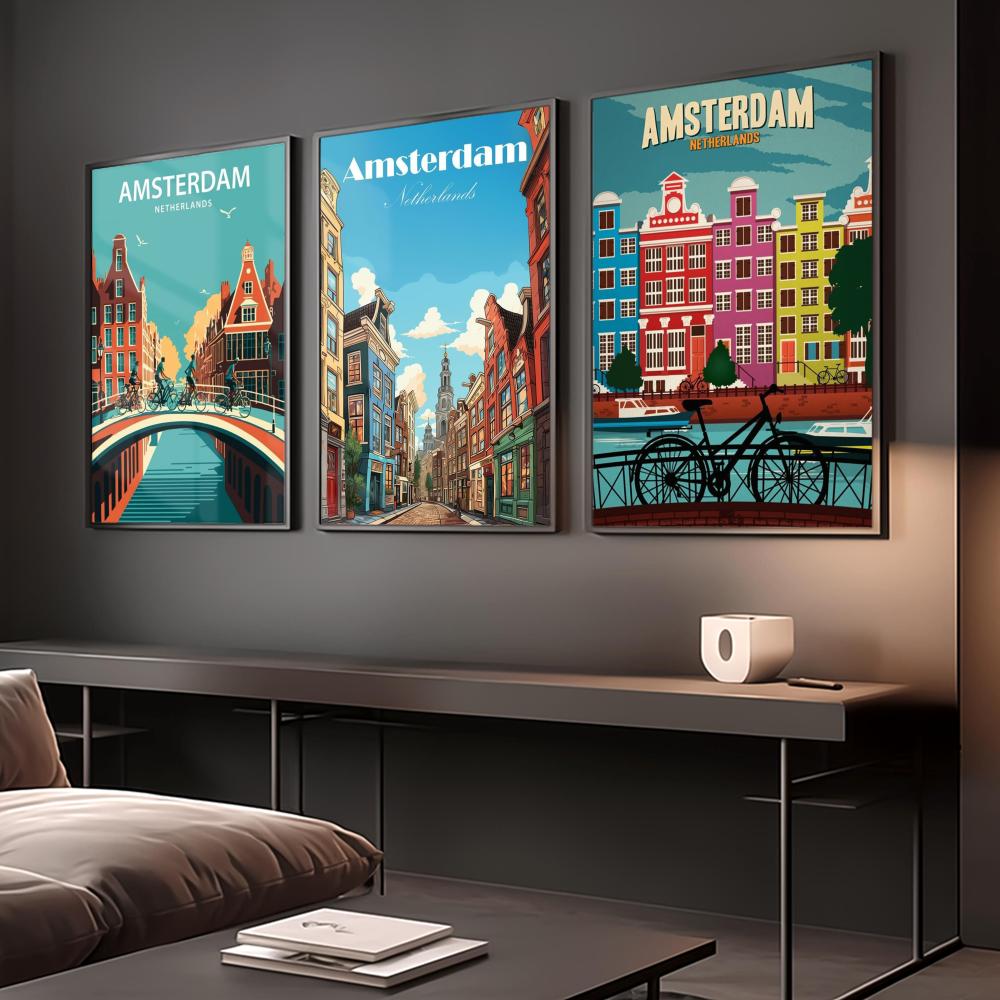 อัมสเตอร์ดัม เนเธอร์แลนด์โปสเต - Home Decor Netherlands บทวิจารณ์และราคา