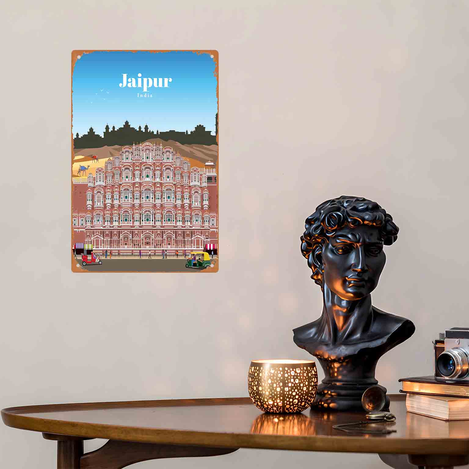 ป้ายโลหะตกแต่งผนังรูปอาคารฮาวา - Home Decor Jaipur บทวิจารณ์และราคา