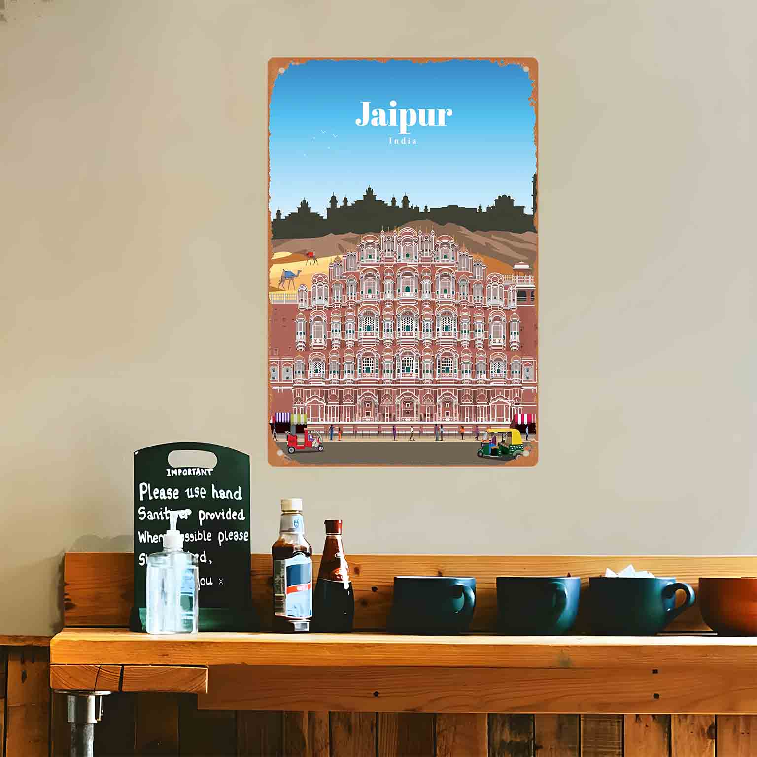 ป้ายโลหะตกแต่งผนังรูปอาคารฮาวา - Home Decor Jaipur บทวิจารณ์และราคา