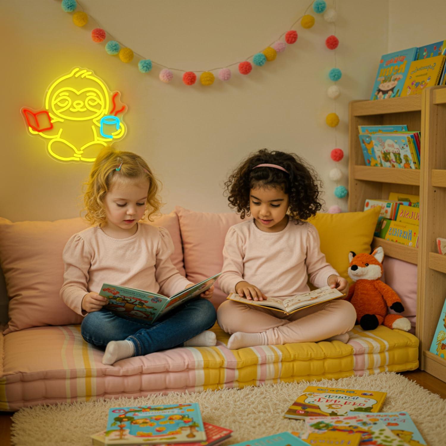 ป้ายไฟนีออนรูปสลอธ ไฟ LED ปรับ - Home Decor Lighting บทวิจารณ์และราคา