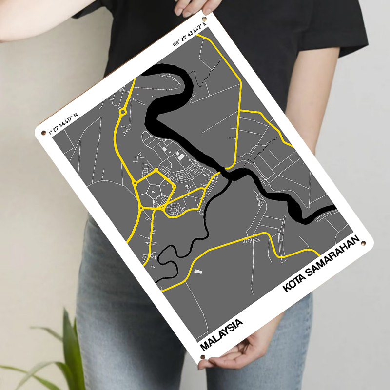 ภาพพิมพ์บนโลหะรูปแผนที่เมืองโค - Home Decor Kota บทวิจารณ์และราคา
