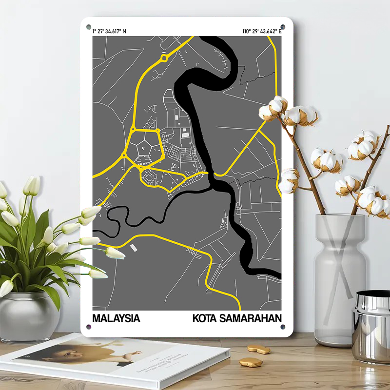 ภาพพิมพ์บนโลหะรูปแผนที่เมืองโค - Home Decor Kota บทวิจารณ์และราคา