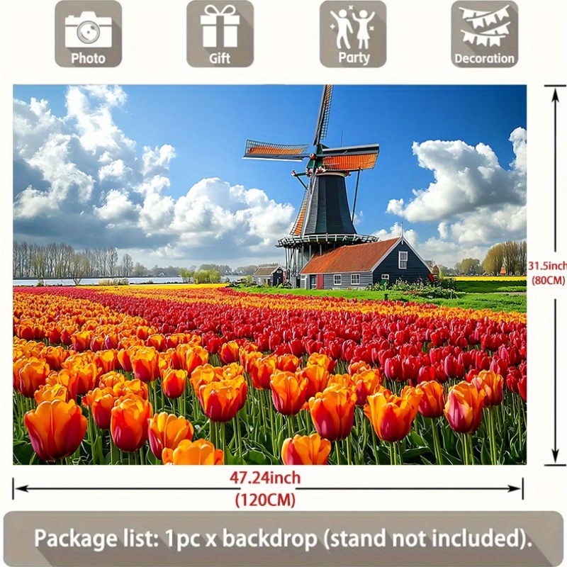 กังหันลม ทุ่งทิวลิป เนเธอร์แลน - Home Decor Netherlands บทวิจารณ์และราคา