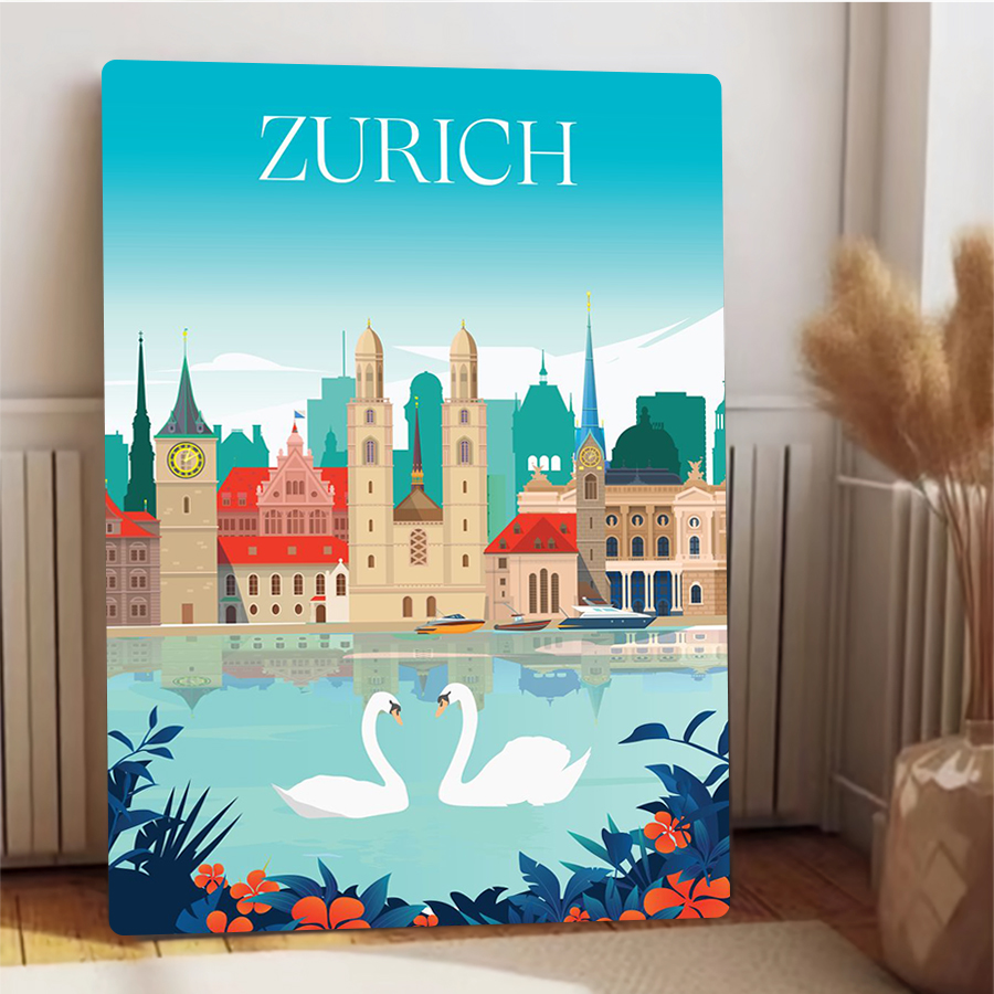 ซูริก City Skyline พร้อม Lake  - Home Decor Zurich บทวิจารณ์และราคา