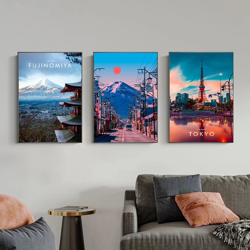 ภาพพิมพ์บนผ้าใบลายวิวเมืองญี่ป - Home Decor Tokyo บทวิจารณ์และราคา