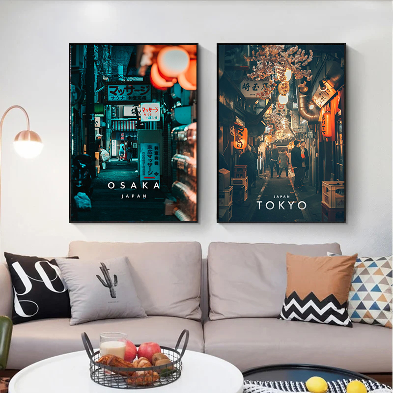 ภาพพิมพ์บนผ้าใบลายวิวเมืองญี่ป - Home Decor Tokyo บทวิจารณ์และราคา