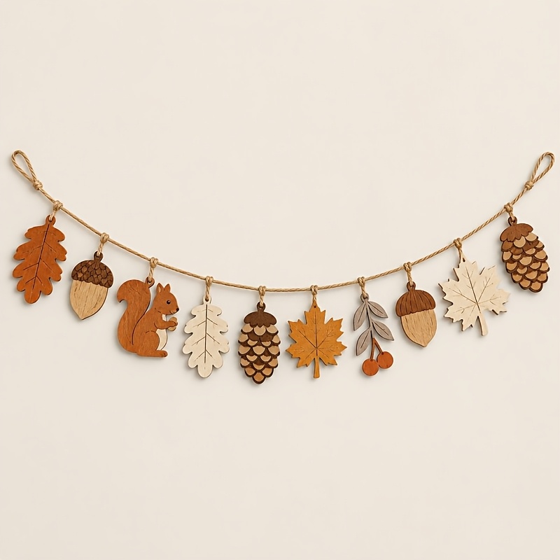 พวงมาลัยไม้ฤดูใบไม้ร่วง ลายกระ - Home Decor Garland บทวิจารณ์และราคา