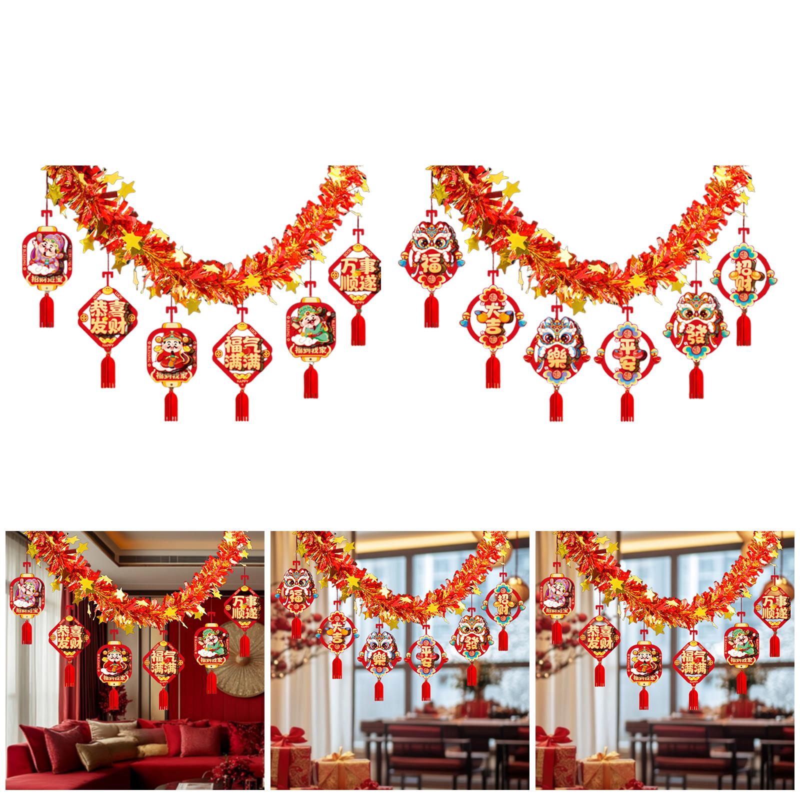 พวงมาลัยตรุษจีน 2026 น้ำหนักเบ - Home Decor Garland บทวิจารณ์และราคา