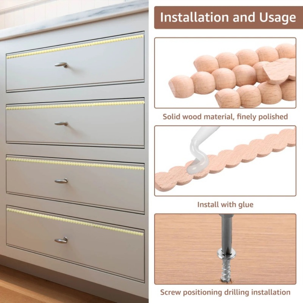 ไม้ตกแต่งลูกปัดลายไม้ 8 ชิ้น ข - Home Decor Wall Molding บทวิจารณ์และราคา