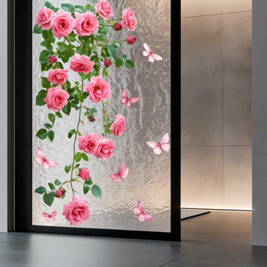 สติ๊กเกอร์ติดกระจก ลายดอกไม้กุ - Home Decor Window Blinds บทวิจารณ์และราคา