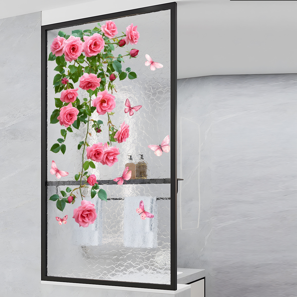 สติ๊กเกอร์ติดกระจก ลายดอกไม้กุ - Home Decor Window Blinds บทวิจารณ์และราคา