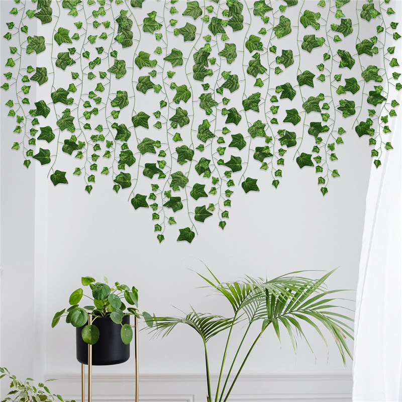 2.2M Ivy สีเขียวปลอมใบ Garland - Home Decor Garland บทวิจารณ์และราคา