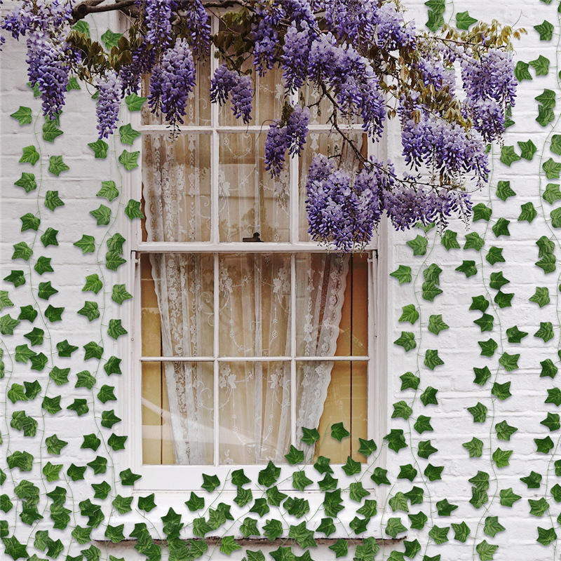 2.2M Ivy สีเขียวปลอมใบ Garland - Home Decor Garland บทวิจารณ์และราคา