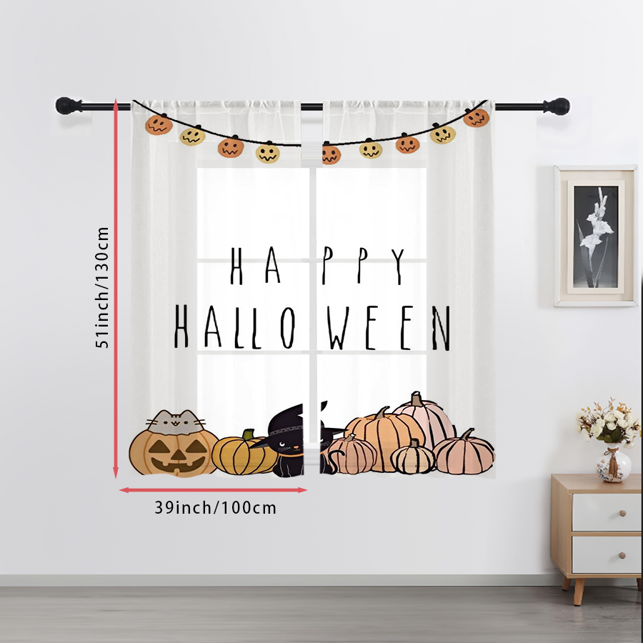 ม่านโปร่งแสงพิมพ์ลายดิจิทัล 2  - Home Decor Garland บทวิจารณ์และราคา