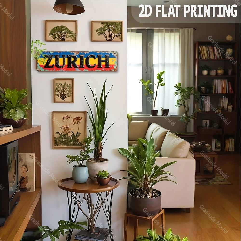แผ่นป้ายซูริคแบบแบน 2D ขนาด 15 - Home Decor Zurich บทวิจารณ์และราคา