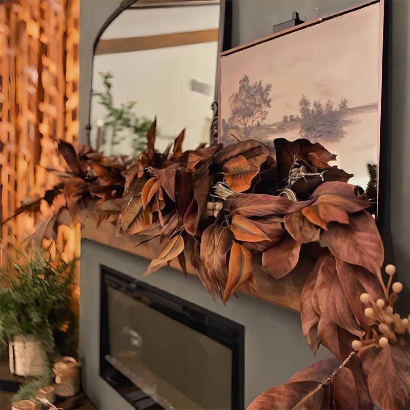 พวงมาลัยใบแมกโนเลียประดิษฐ์สีน - Home Decor Garland บทวิจารณ์และราคา